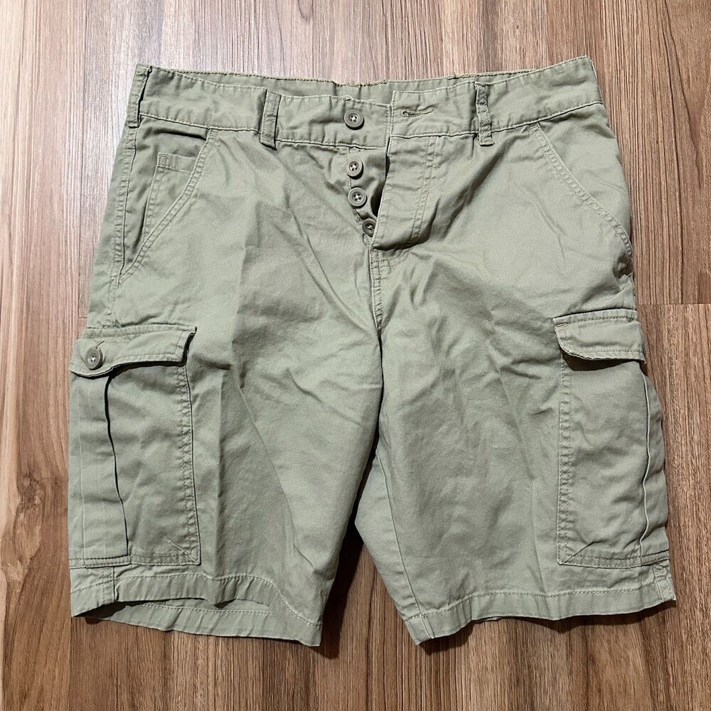 Mountain Warehouse Lakeside Hiking Cargo Shorts 32 Button Fly Light Olive